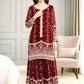 Fendy Silk Embroidered Kurti Sharara Set