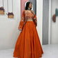 Festival Special Chinon Crop Top Lehenga with Jacket for Wedding and Party Wear