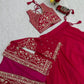 Festival Special Chinon Crop Top Lehenga with Jacket for Wedding and Party Wear