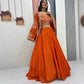 Festival Special Chinon Crop Top Lehenga with Jacket for Wedding and Party Wear