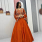 Festival Special Chinon Crop Top Lehenga with Jacket for Wedding and Party Wear