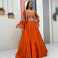 Festival Special Chinon Crop Top Lehenga with Jacket for Wedding and Party Wear