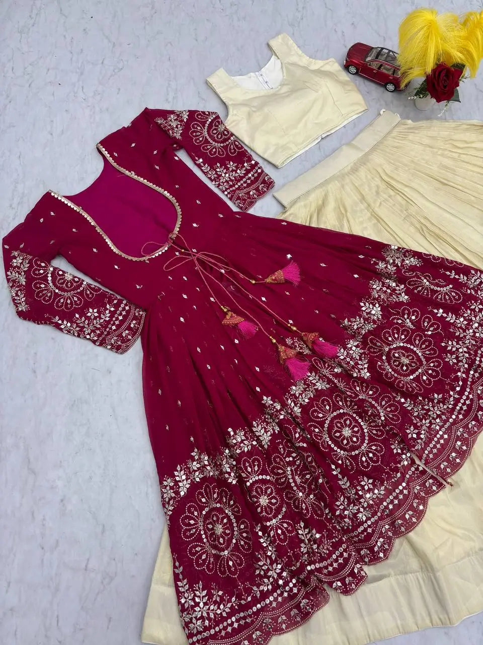 Festival Special Simar Cosmos Indo-Western Lehenga Set with Embroidered Shrug – Party & Wedding Wear