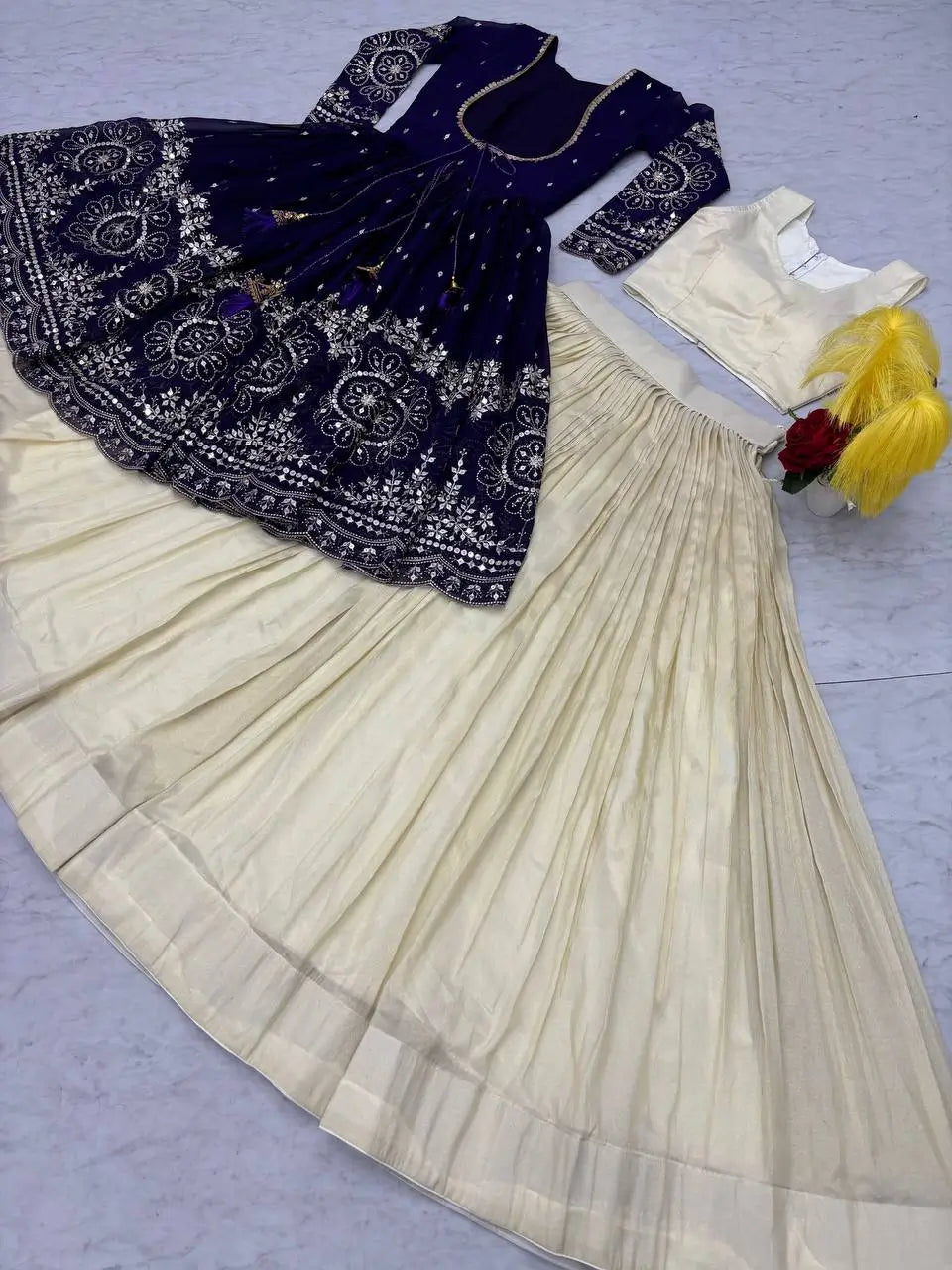 Festival Special Simar Cosmos Indo-Western Lehenga Set with Embroidered Shrug – Party & Wedding Wear