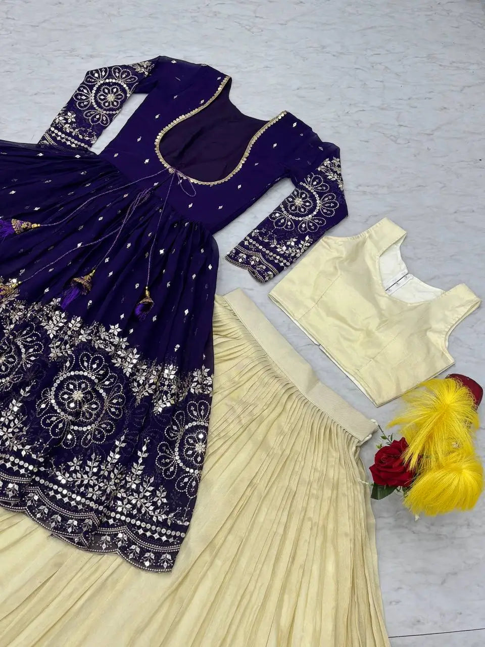 Festival Special Simar Cosmos Indo-Western Lehenga Set with Embroidered Shrug – Party & Wedding Wear