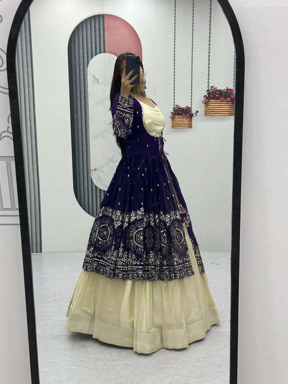 Festival Special Simar Cosmos Indo-Western Lehenga Set with Embroidered Shrug – Party & Wedding Wear