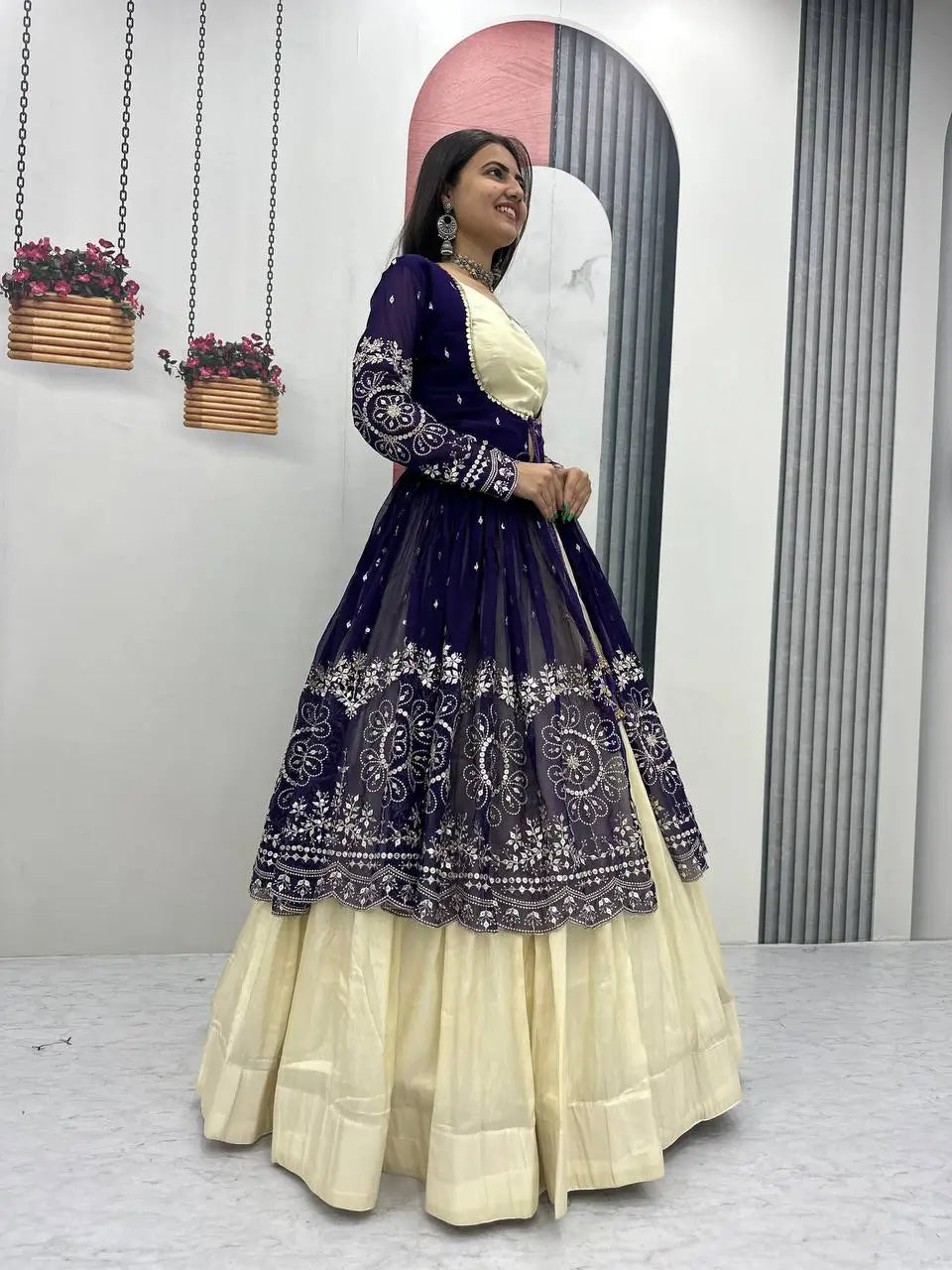 Festival Special Simar Cosmos Indo-Western Lehenga Set with Embroidered Shrug – Party & Wedding Wear