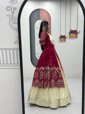 Festival Special Simar Cosmos Indo-Western Lehenga Set with Embroidered Shrug – Party & Wedding Wear