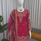 Festive Embroidered Crepe Farshi Suit Set for Wedding and Celebration Wear
