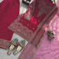 Festive Embroidered Crepe Farshi Suit Set for Wedding and Celebration Wear