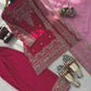Festive Embroidered Crepe Farshi Suit Set for Wedding and Celebration Wear