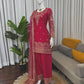 Festive Embroidered Crepe Farshi Suit Set for Wedding and Celebration Wear