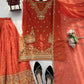 Festive Embroidered Georgette Sharara Suit Set