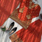 Festive Embroidered Georgette Sharara Suit Set