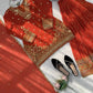 Festive Embroidered Georgette Sharara Suit Set
