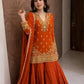 Festive Embroidered Georgette Sharara Suit Set