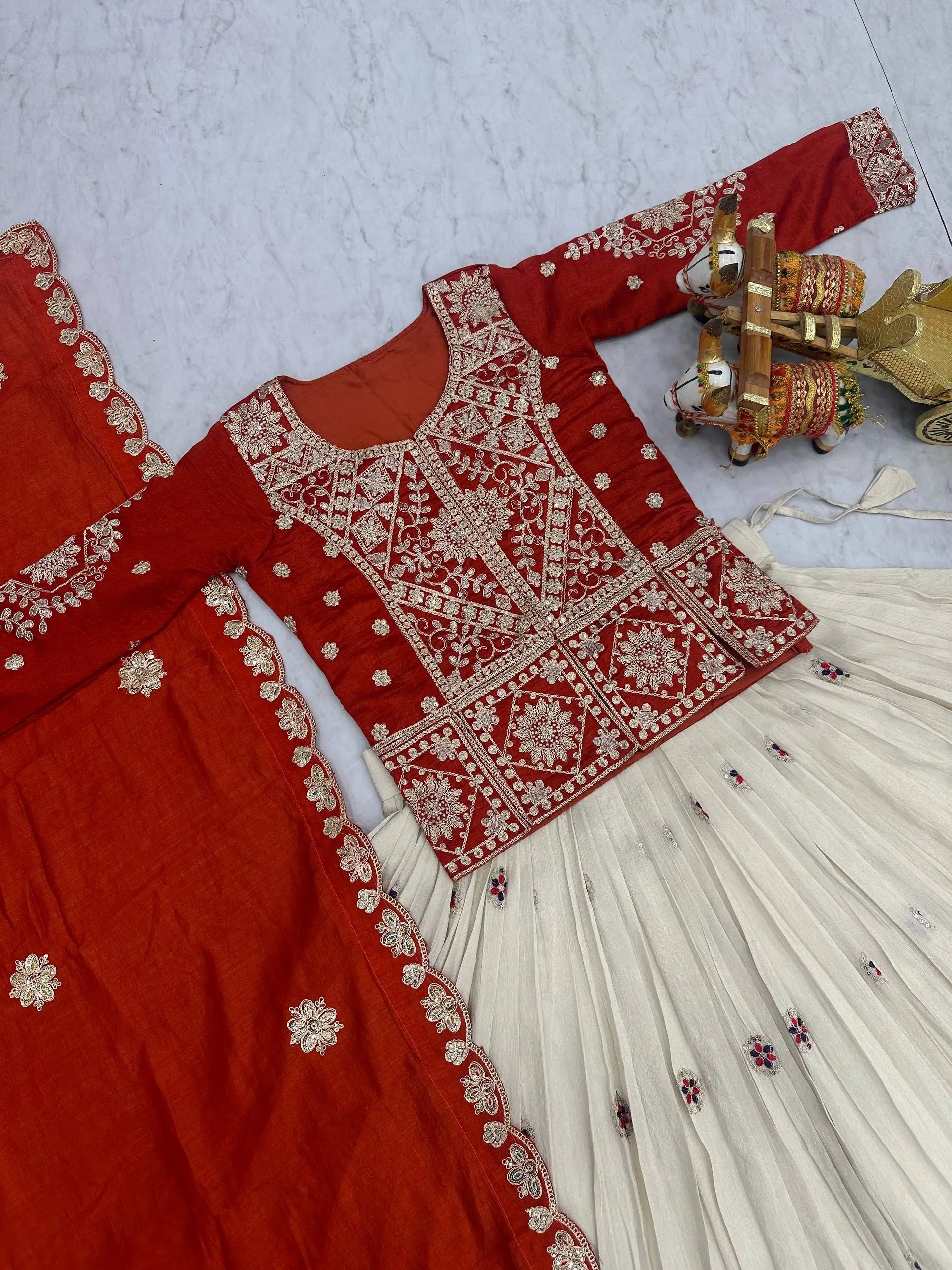 Festive Embroidered Lehenga Set for Wedding and Celebration Wear