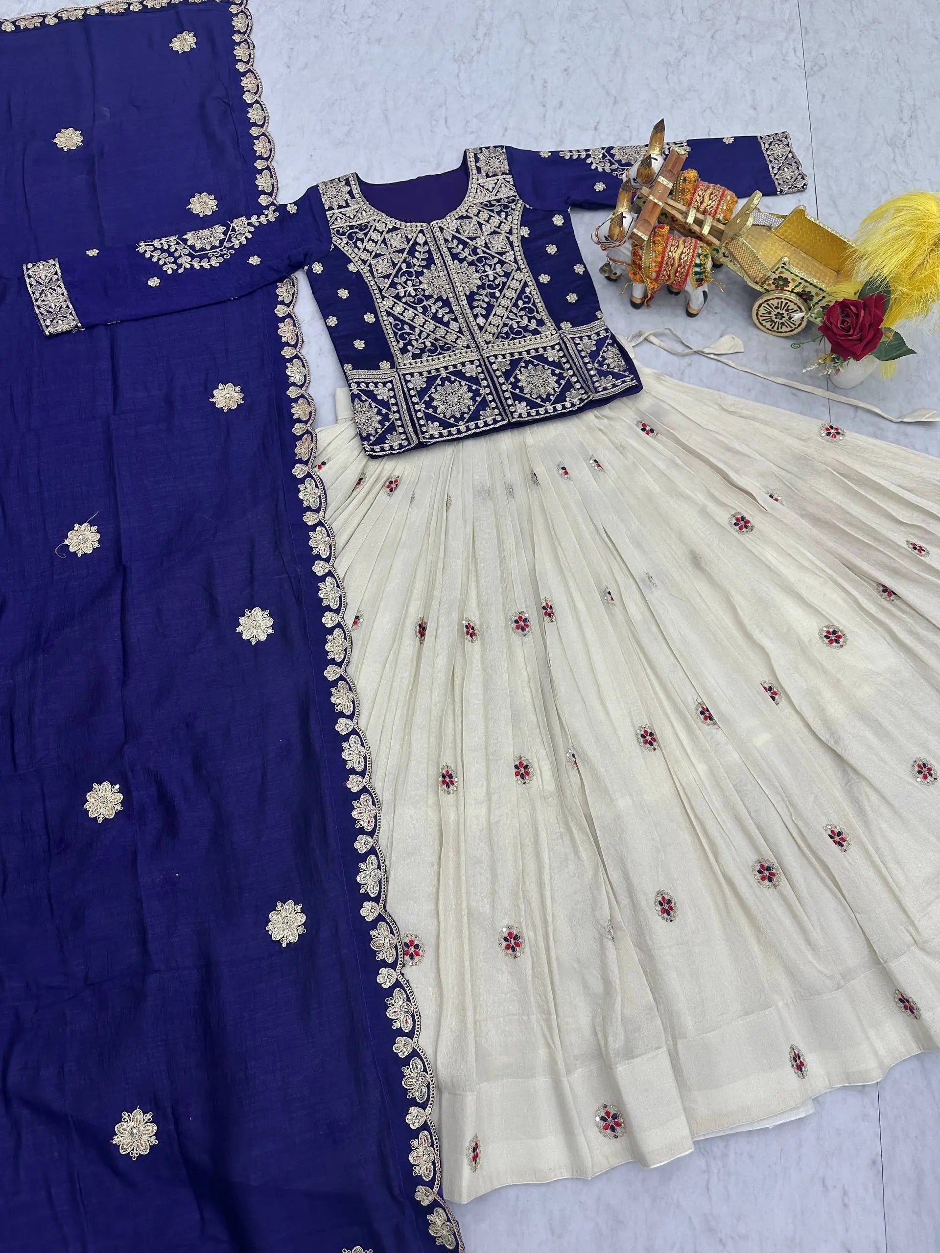 Festive Embroidered Lehenga Set for Wedding and Celebration Wear