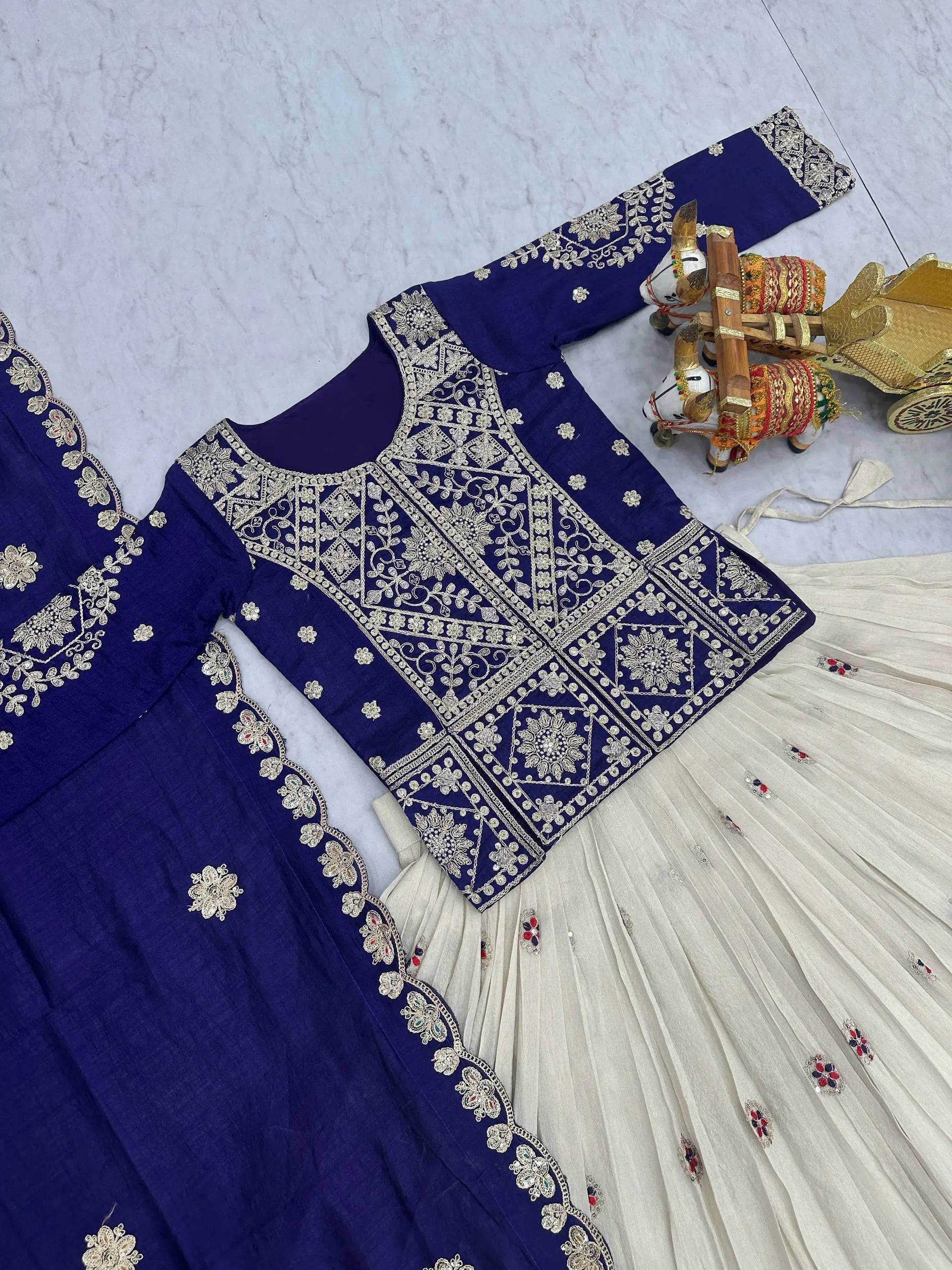 Festive Embroidered Lehenga Set for Wedding and Celebration Wear