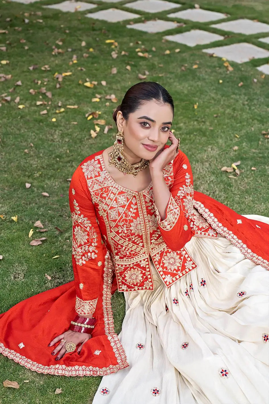 Festive Embroidered Lehenga Set for Wedding and Celebration Wear