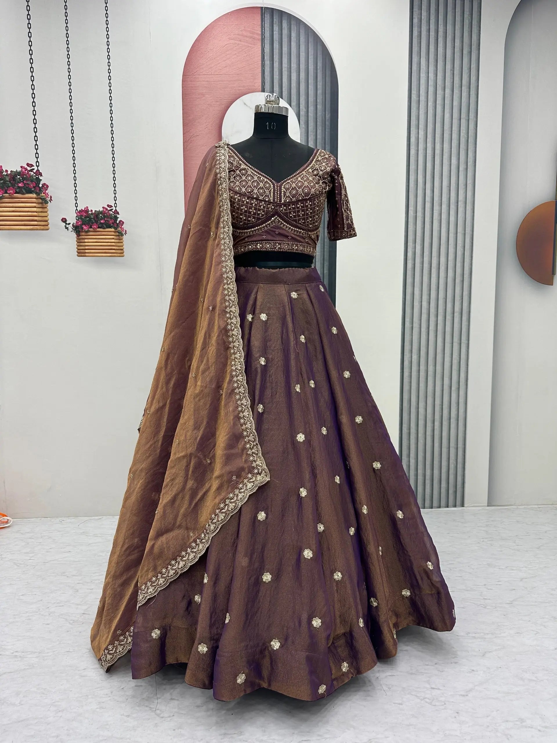 Festive Embroidered Lehenga Set with Dupatta for Wedding and Traditional Functions