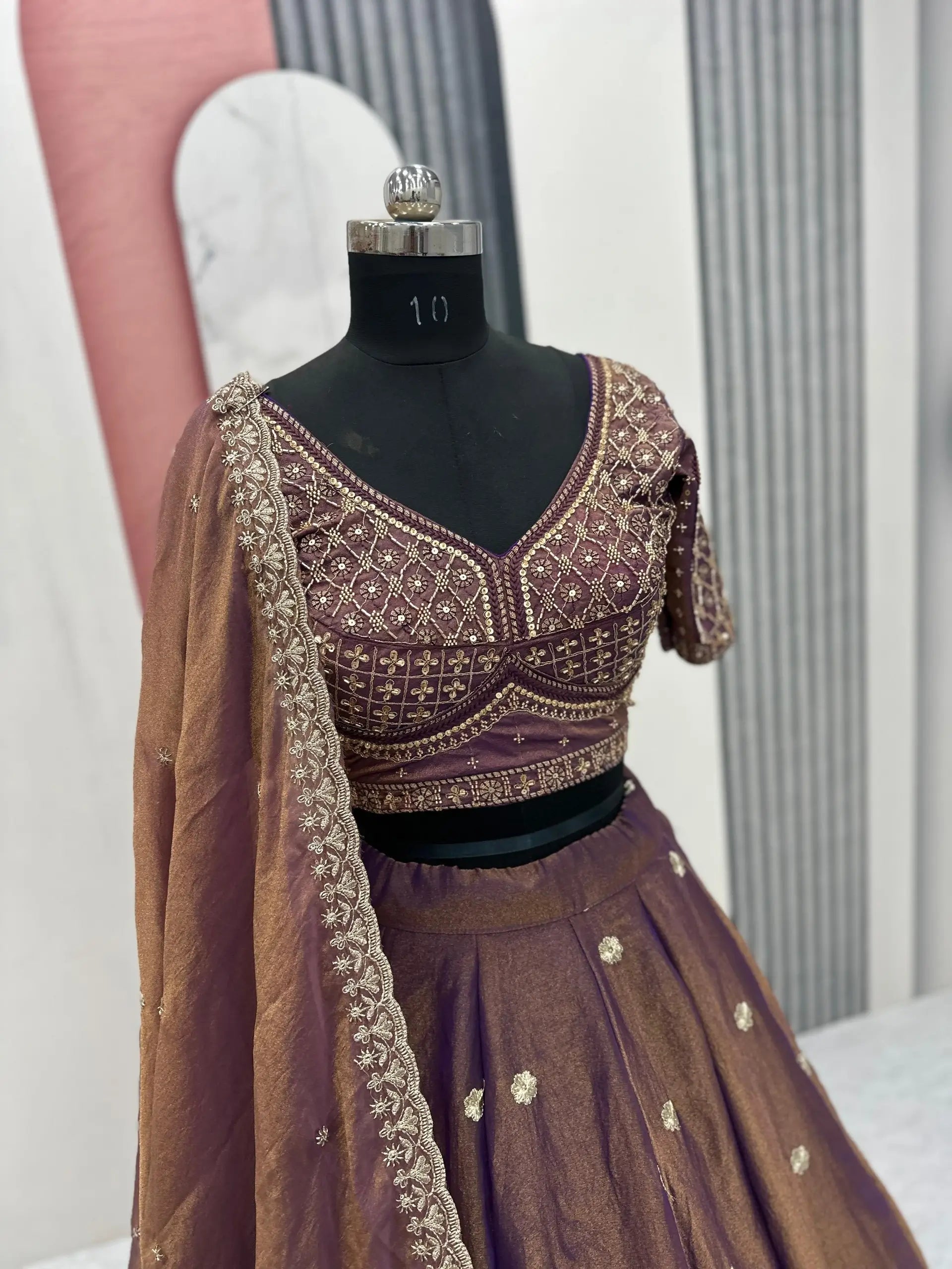 Festive Embroidered Lehenga Set with Dupatta for Wedding and Traditional Functions