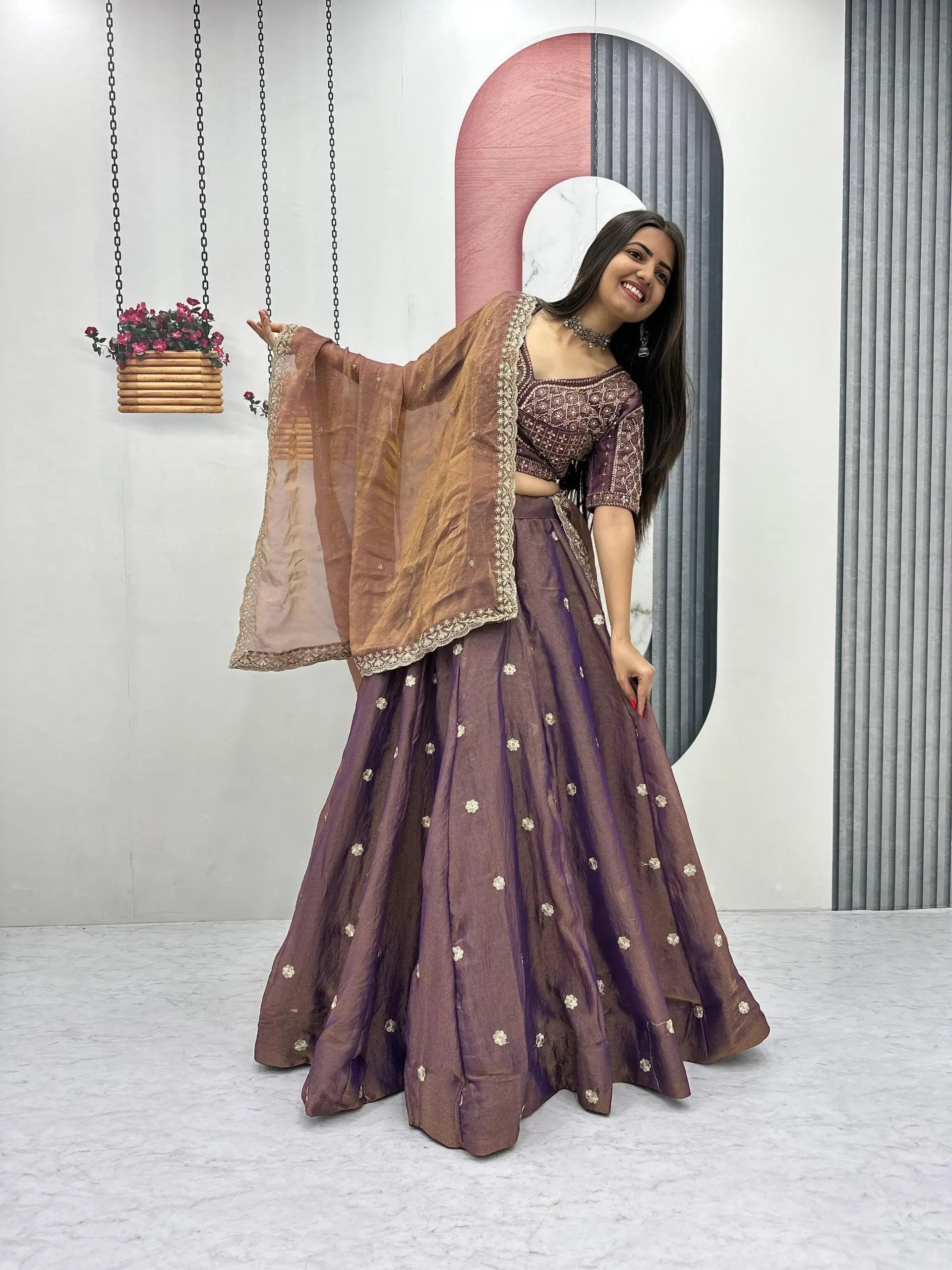 Festive Embroidered Lehenga Set with Dupatta for Wedding and Traditional Functions