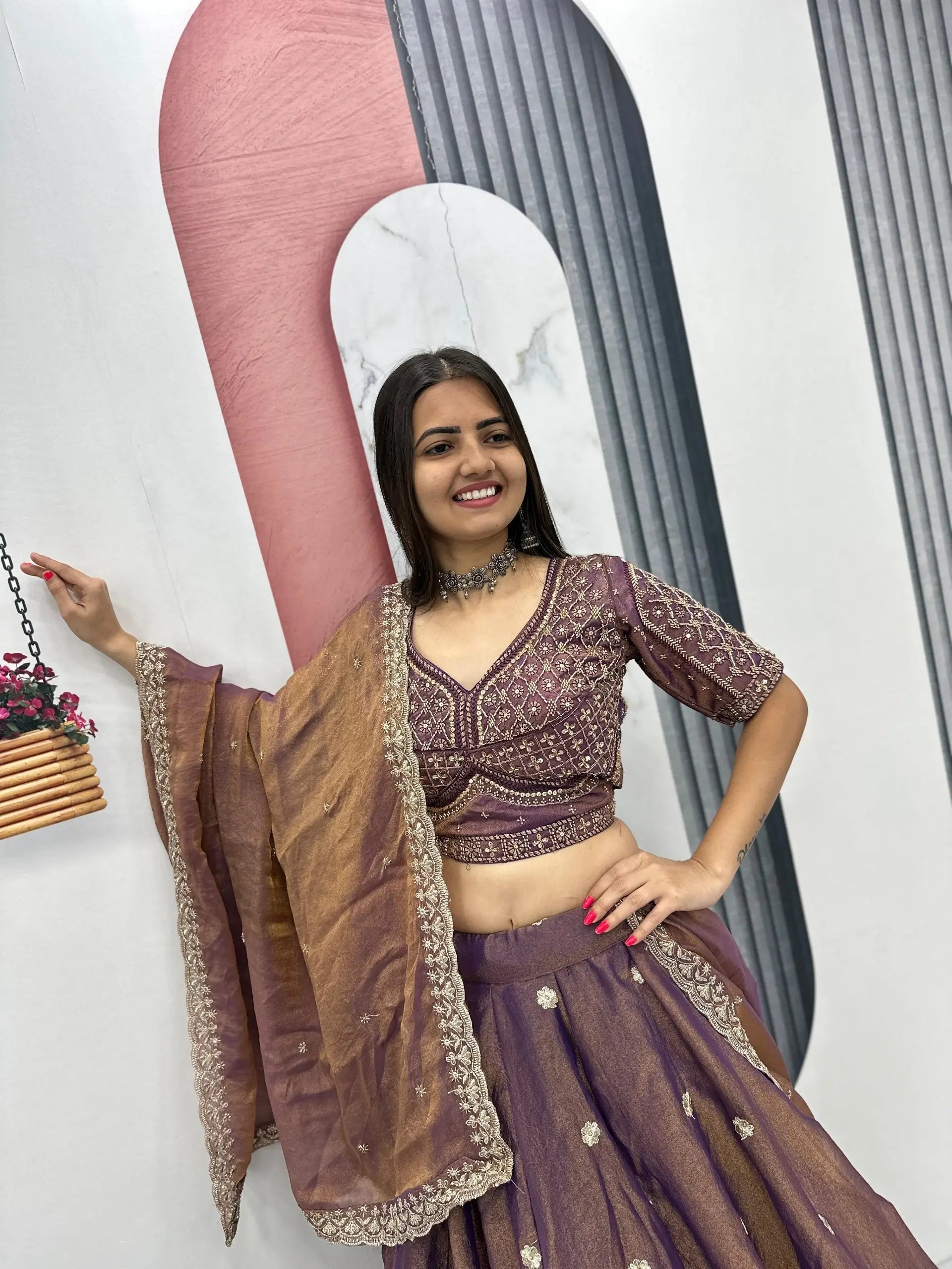 Festive Embroidered Lehenga Set with Dupatta for Wedding and Traditional Functions