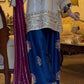 Festive Embroidered Silk Sharara Suit Set