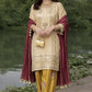 Festive Embroidered Silk Sharara Suit Set