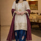 Festive Embroidered Silk Sharara Suit Set