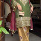 Festive Embroidered Silk Sharara Suit Set