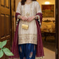 Festive Embroidered Silk Sharara Suit Set