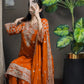 Festive Faux Georgette Plazzo Set for Wedding and Celebration Wear
