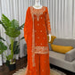 Festive Faux Georgette Plazzo Set for Wedding and Celebration Wear