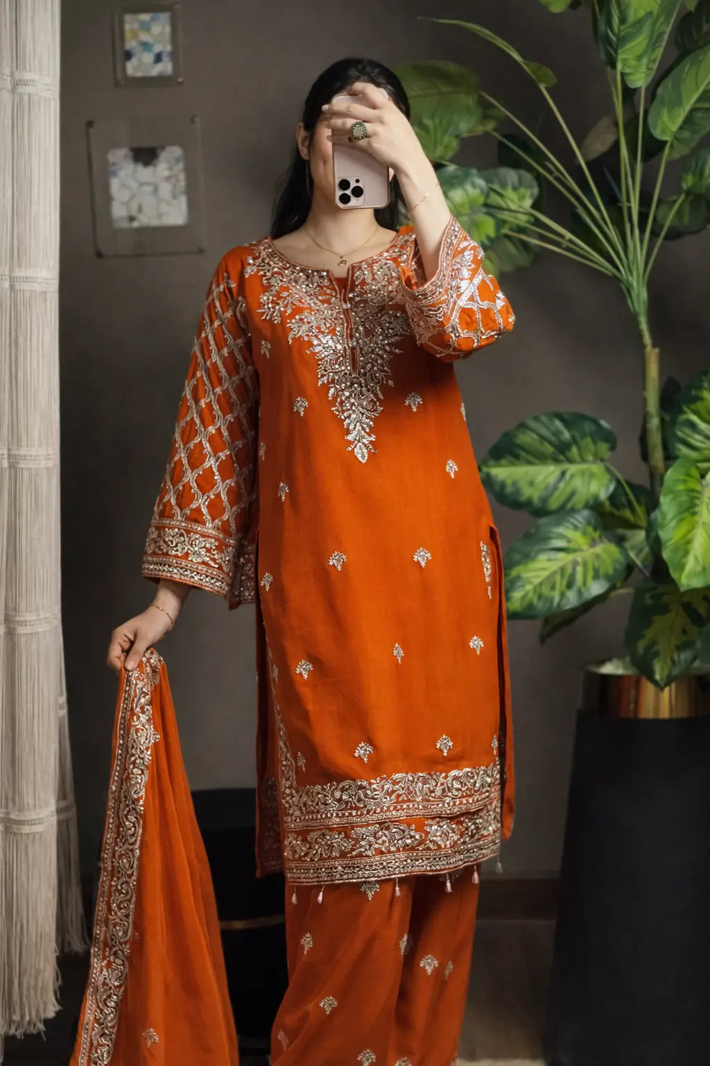 Festive Faux Georgette Plazzo Set for Wedding and Celebration Wear