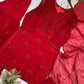 Festive Red Georgette Sharara Suit Set with Matching Thread Work and Dupatta