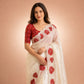 Floral Applique Sequin Saree