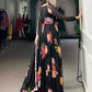 Floral Chiffon Printed Anarkali Gown Set