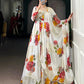 Floral Chiffon Printed Anarkali Gown Set