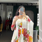 Floral Chiffon Printed Anarkali Gown Set