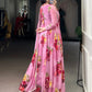 Floral Chiffon Printed Anarkali Gown Set