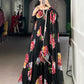 Floral Chiffon Printed Anarkali Gown Set
