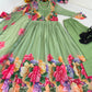 Floral Digital Print Georgette Anarkali Gown Set with Dupatta