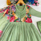 Floral Digital Print Georgette Anarkali Gown Set with Dupatta