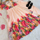 Floral Digital Print Georgette Anarkali Gown Set with Dupatta