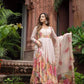 Floral Digital Print Georgette Anarkali Gown Set with Dupatta