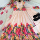 Floral Digital Print Georgette Anarkali Gown Set with Dupatta