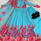 Floral Digital Print Georgette Anarkali Gown Set with Dupatta