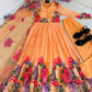 Floral Digital Print Georgette Anarkali Gown Set with Dupatta